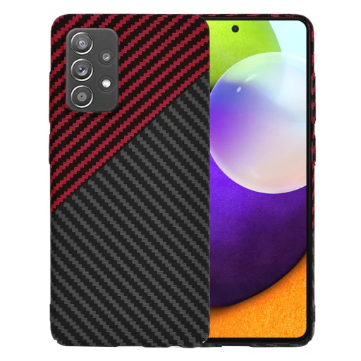  Techsuit - Karbonit Szálhéj - Samsung Galaxy A52 4G / A52 5G / A52s 5G - Piros Vortex tok - 1