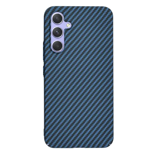  Techsuit - Karbonit Szálhéj - Samsung Galaxy A54 - Ciánkék tok - 3