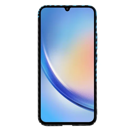  Techsuit - Karbonit FiberShell - Samsung Galaxy A34 5G - Kék Impulzus tok - 3