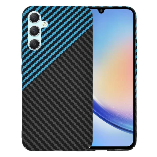  Techsuit - Karbonit FiberShell - Samsung Galaxy A34 5G - Kék Impulzus tok - 1