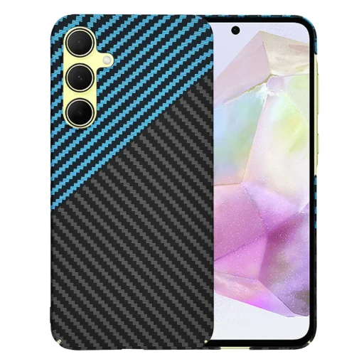  Techsuit - Karbonit Rosthéj - Samsung Galaxy A35 5G - Kék Pulzus tok - 1