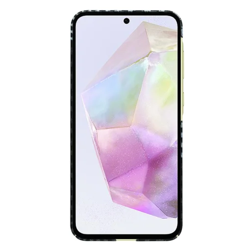  Techsuit - Carbonit Szénszálas Borítás - Samsung Galaxy A35 5G - Lopakodó Szürke tok - 2