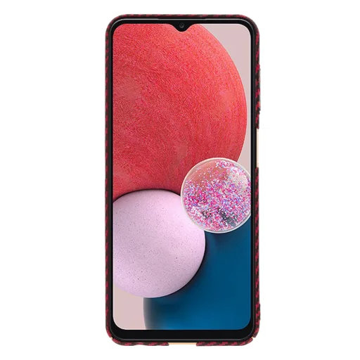  Techsuit - Karbonit Szálas Héj - Samsung Galaxy A13 4G - Piros tok - 2