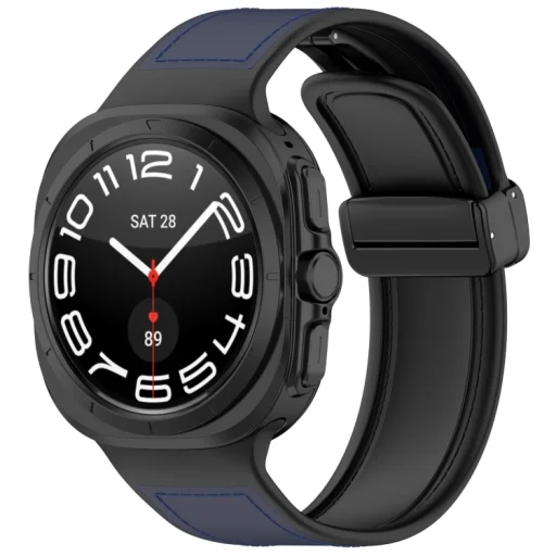  Techsuit - Óraszíj (W056) - Samsung Galaxy Watch Ultra 2024/2025 47mm - Sötétkék - 1
