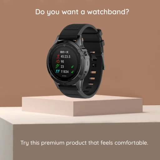  Techsuit - Gyorscsatlakozós óraszíj 20mm (W058) - Instinct 2S/2S Solar/Approach S70 42mm/fenix 7S Pro Sapphire Solar - Fekete - 3