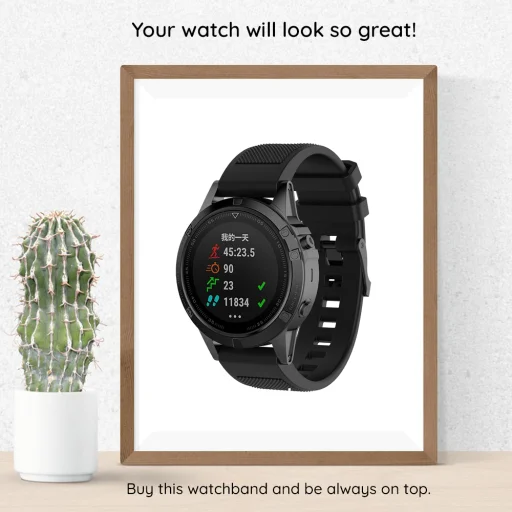  Techsuit - Gyorscsatlakozós óraszíj 20mm (W058) - Instinct 2S/2S Solar/Approach S70 42mm/fenix 7S Pro Sapphire Solar - Fekete - 5