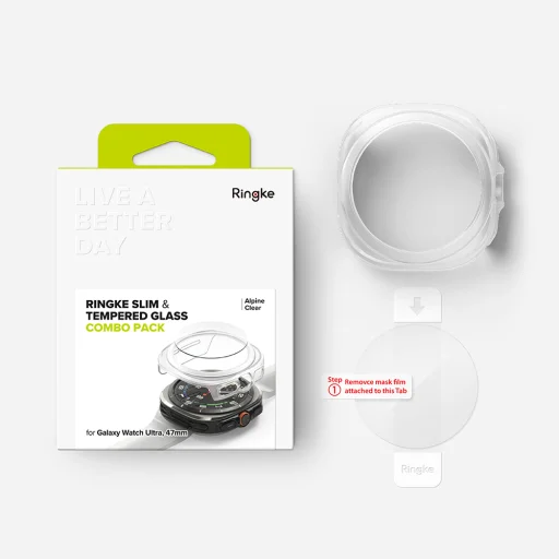  Ringke - Slim + Képernyővédő - Samsung Galaxy Watch Ultra 47mm - Alpine Clear tok - 7