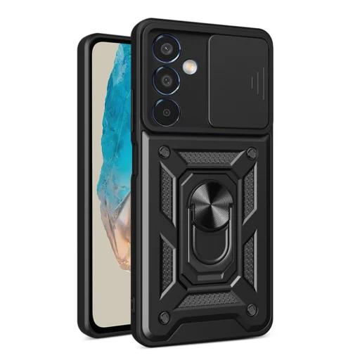  Techsuit - CamShield Sorozat - Samsung Galaxy M35 - Fekete tok - 1