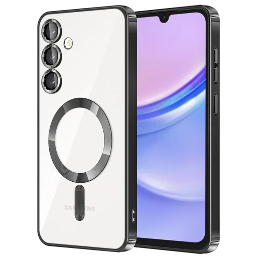  Techsuit - Luxus Kristály MagSafe - Samsung Galaxy A15 4G / A15 5G - Fekete tok - 1