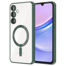 Techsuit - Luxusný krištáľový MagSafe - Samsung Galaxy A15 4G / A15 5G - Tmavozelený kryt