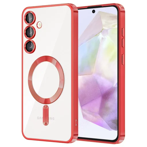  Techsuit - Luxus Kristály MagSafe - Samsung Galaxy A35 5G - Piros tok - 1