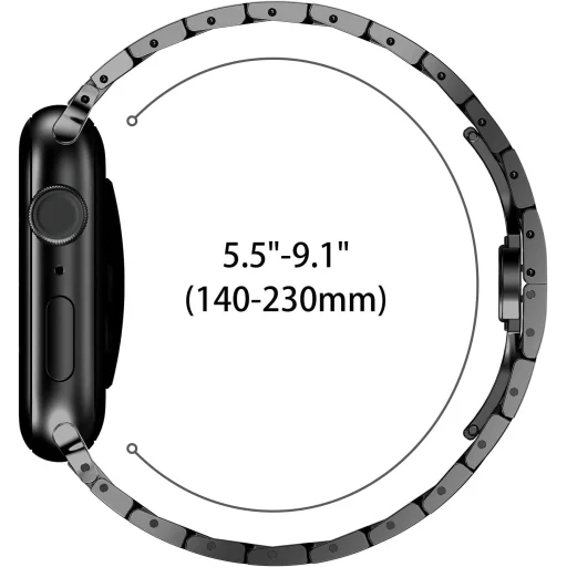  Techsuit - Óraszíj (W063) - Apple Watch 1/2/3/4/5/6/7/8/9/10/SE/SE 2/Ultra/Ultra 2 (42/44/45/46/49mm) - Ezüstszínű - 11