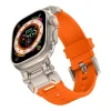  Techsuit - Óraszíj (W064) - Apple Watch 1/2/3/4/5/6/7/8/9/10/SE/SE 2/Ultra/Ultra 2 (42/44/45/46/49mm) - Titánium Ezüst Narancs thumbnail