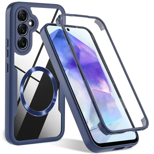  Techsuit - ColorVerse 360 MagSafe Sorozat + Képernyővédő - Samsung Galaxy S23 FE - Kék tok - 1