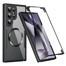  Samsung Galaxy S24 Ultra Fekete Techsuit ColorVerse 360 MagSafe Széria + Képernyővédő tok