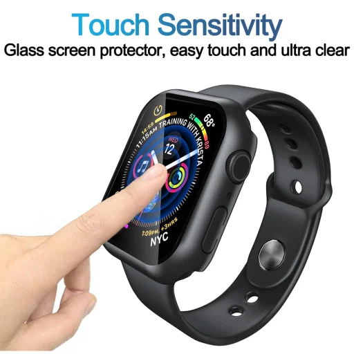  Techsuit - Defense360 Pro + Képernyővédő - Apple Watch 7 (45mm) - Fekete tok - 2