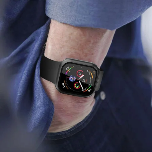  Techsuit - Defense360 Pro + Képernyővédő - Apple Watch 7 (45mm) - Fekete tok - 5