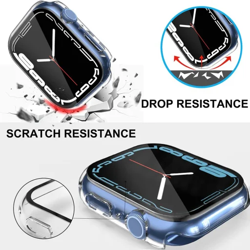  Techsuit - Defense360 Pro + Képernyővédő - Apple Watch 7 (41mm) - Átlátszó tok - 5