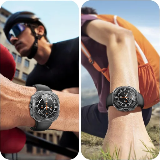  Techsuit - Defense360 Pro + Kijelzővédő - Samsung Galaxy Watch Ultra 2024/2025 (47mm) - Átlátszó tok - 4