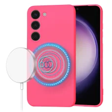  Techsuit - SoftFlex MagSafe - Samsung Galaxy S23 - Élénk rózsaszín tok