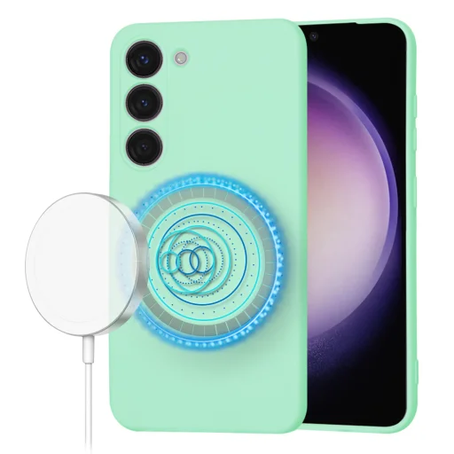  Techsuit - SoftFlex MagSafe - Samsung Galaxy S23 - Menta Zöld tok - 1