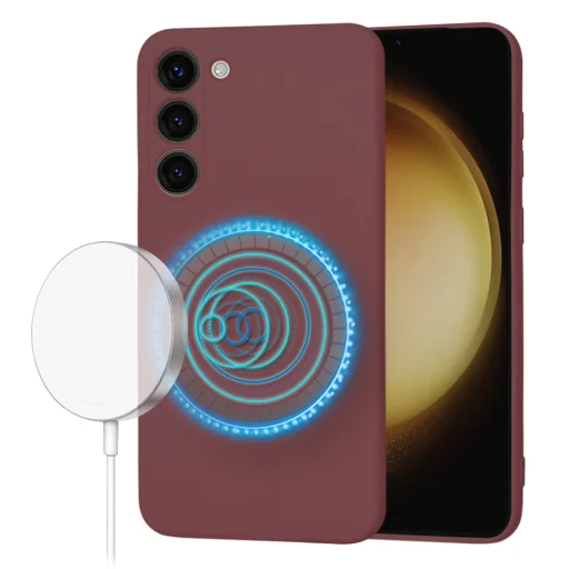  Techsuit - SoftFlex MagSafe - Samsung Galaxy S23 Plus - Szilva Vörös tok - 1
