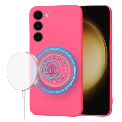  Techsuit - SoftFlex MagSafe - Samsung Galaxy S23 Plus - Élénk rózsaszín tok - 1