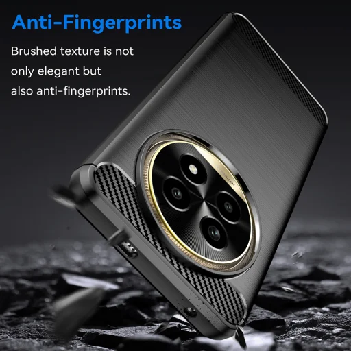  Techsuit - Karbonszilikon - Realme 13 Pro / 13 Pro+ - Fekete tok - 3