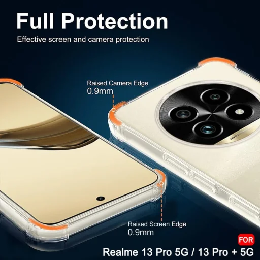  Techsuit - Ütésálló Átlátszó Szilikon - Realme 13 Pro / 13 Pro+ - Átlátszó tok - 6