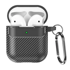  Techsuit - Karbonszálas tok - AirPods 1 / 2 - Fekete