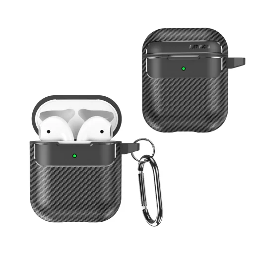 Techsuit - Karbonszálas tok - AirPods 1 / 2 - Fekete - 3