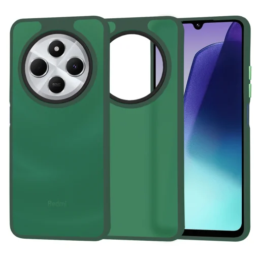  Techsuit - HaloFrost Széria - Xiaomi Redmi 14C / Poco C75 - Éjféli Zöld tok - 1