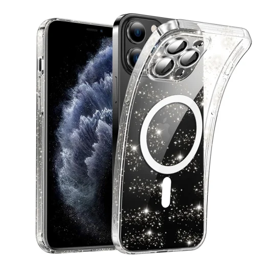  Techsuit - SparkleSkin MagSafe sorozat - iPhone 11 Pro - Átlátszó tok - 1
