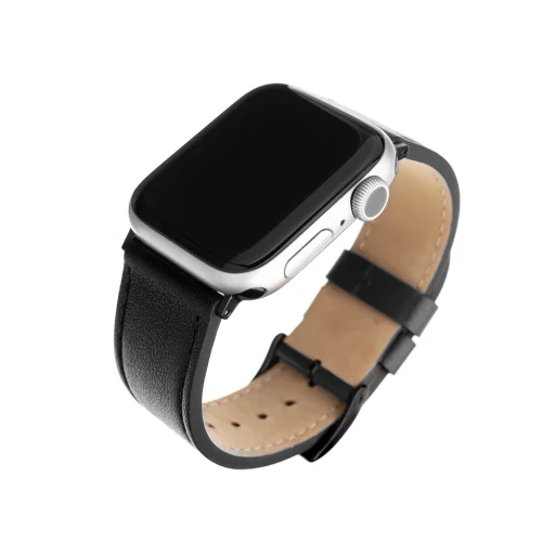  Fixed - Bőrszíj 32mm - Apple Watch 1/2/3/4/5/6/7/8/9/10/SE/SE 2 (38/40/41/42mm) - Fekete - 1