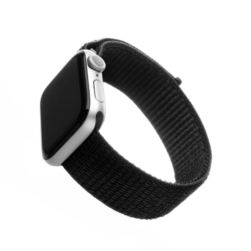  Állítható - Nylonszíj 32mm - Apple Watch 1/2/3/4/5/6/7/8/9/10/SE/SE 2 (38/40/41/42mm) - Fekete - 1