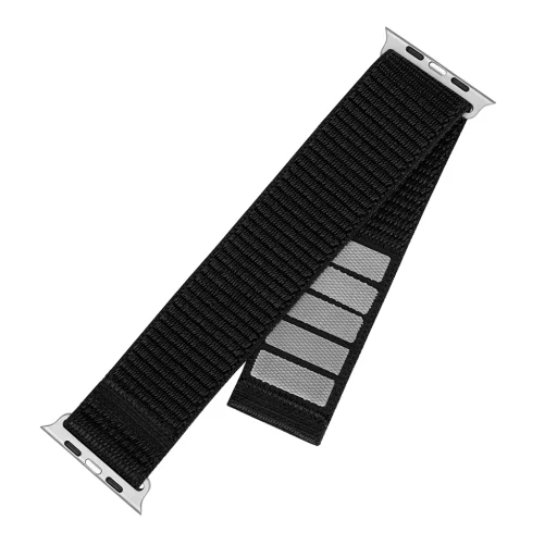  Fixed - Nylon Sportos Szíj 32mm - Apple Watch 1/2/3/4/5/6/7/8/9/10/SE/SE 2 (38/40/41/42mm) - Fekete - 2