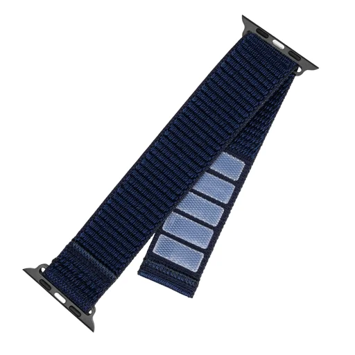  Fixed - Nejlon Sportos Szíj 32mm - Apple Watch 1/2/3/4/5/6/7/8/9/10/SE/SE 2 (38/40/41/42mm) - Sötétkék - 2