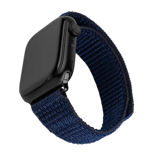  Fixed - Nejlon Sportos Szíj 32mm - Apple Watch 1/2/3/4/5/6/7/8/9/10/SE/SE 2 (38/40/41/42mm) - Sötétkék - 1
