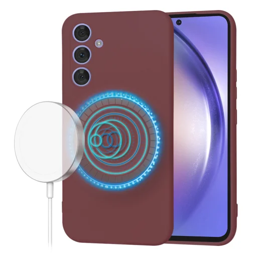  Techsuit - SoftFlex MagSafe - Samsung Galaxy A54 - Szilva Piros tok - 1