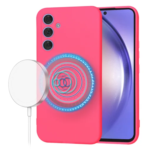  Techsuit - SoftFlex MagSafe - Samsung Galaxy A54 - Élénk rózsaszín tok - 1