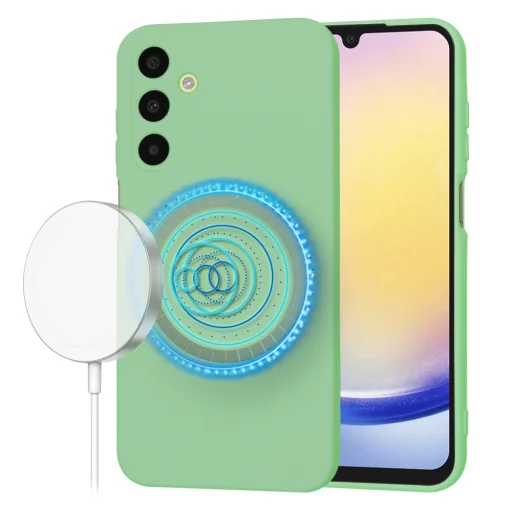  Techsuit - SoftFlex MagSafe - Samsung Galaxy A54 - Mentazöld tok - 1