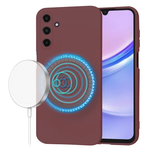  Techsuit - SoftFlex MagSafe - Samsung Galaxy A15 4G / A15 5G - Szilvapiros tok - 1