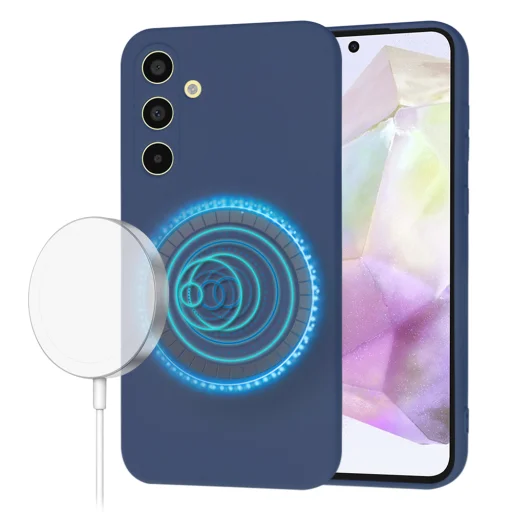  Techsuit - SoftFlex MagSafe - Samsung Galaxy A35 5G - Tengerészkék tok - 1