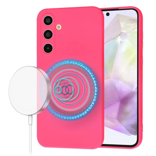  Techsuit - SoftFlex MagSafe - Samsung Galaxy A35 5G - Forró Pink tok - 1