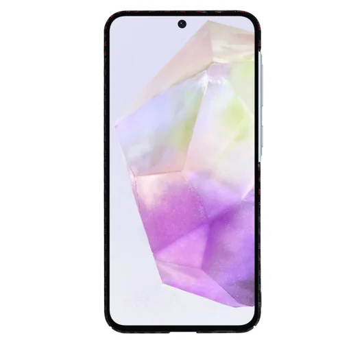  Techsuit - Carbonite FiberShell - Samsung Galaxy A36 5G - Vörös Vortex tok - 2