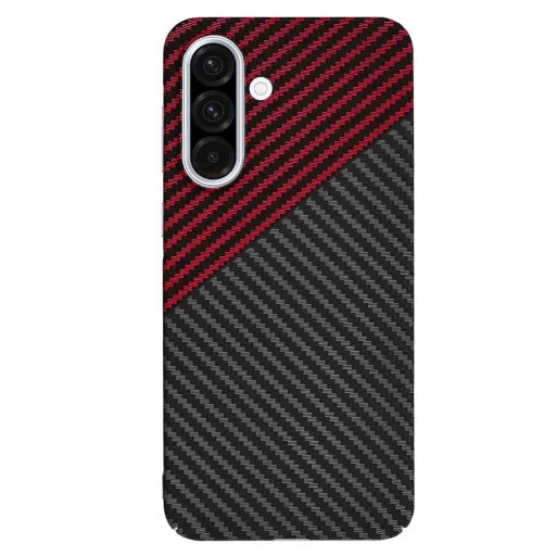  Techsuit - Carbonite FiberShell - Samsung Galaxy A36 5G - Vörös Vortex tok - 3