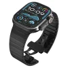  Techsuit - Óraszíj (W012) - Apple Watch 1/2/3/4/5/6/7/8/9/10/SE/SE 2 (38/40/41/42 mm) - Fekete thumbnail