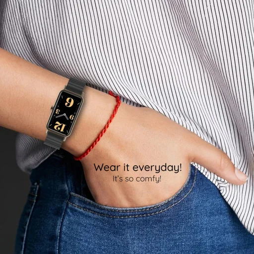  Techsuit - Watchband QuickFit 26mm (W012) - Garmin Fenix 3/3 HR/5X/5X Plus/6X/6X Pro/7X/7X Pro Solar - Ezüst - 11