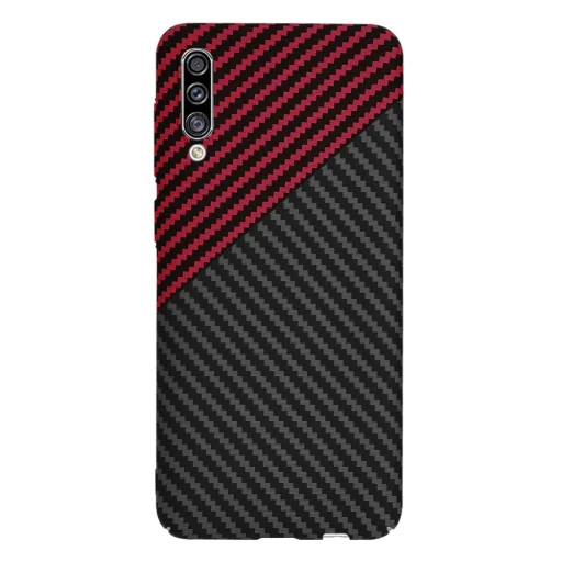 Techsuit - Carbonite FiberShell - Samsung Galaxy A30s / A50 / A50s - Piros Örvény tok - 3