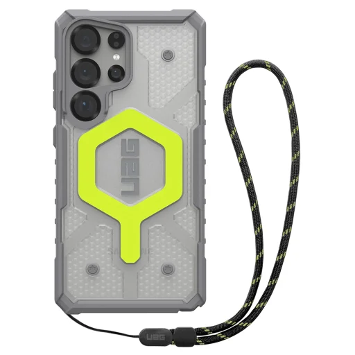  UAG - Pathfinder Átlátszó MagSafe - Samsung Galaxy S25 Ultra - Aktív Neon Nyakpánt tok - 1